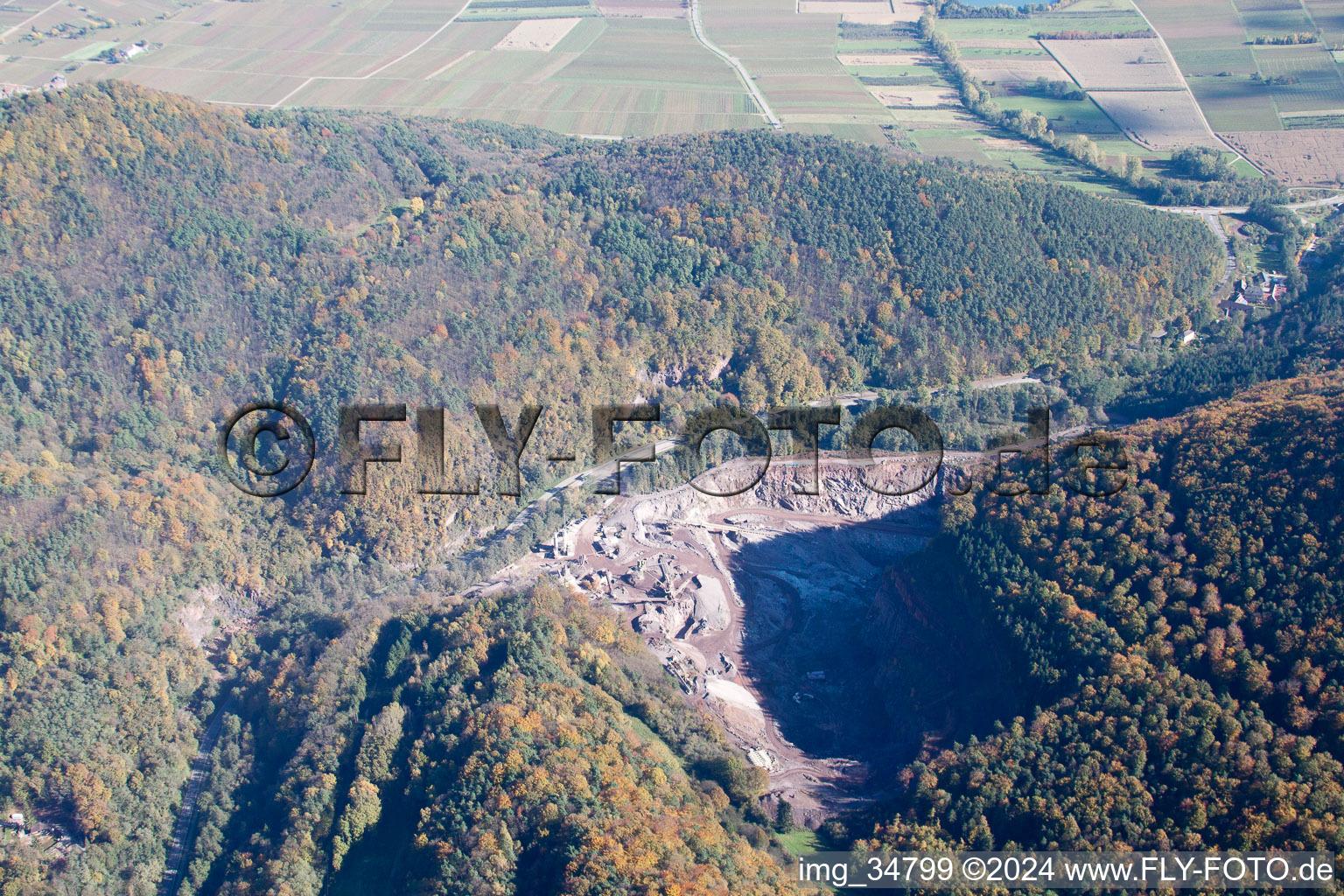 Quarry in Klingenmünster in the state Rhineland-Palatinate, Germany