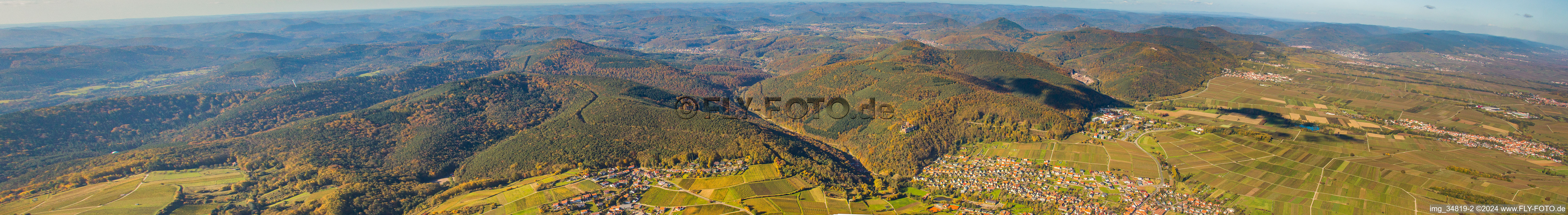 Haardt Panorama by Klingenmünster in Klingenmünster in the state Rhineland-Palatinate, Germany