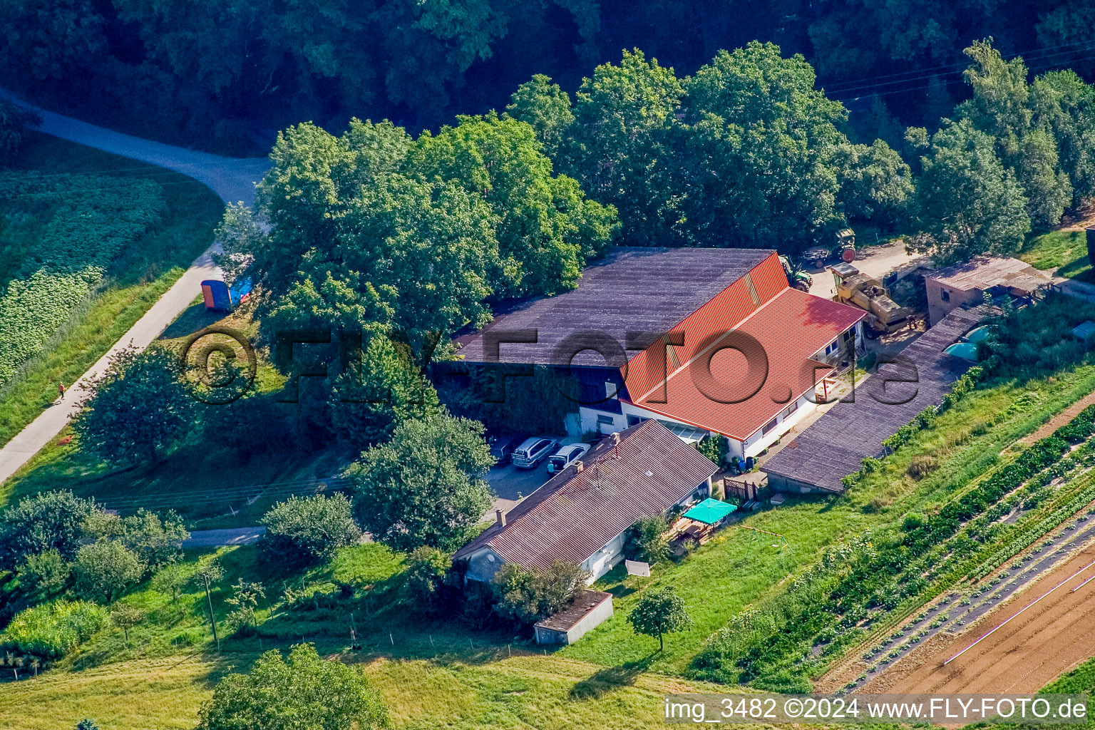 Bioland farm Petrik in the district Berghausen in Pfinztal in the state Baden-Wuerttemberg, Germany