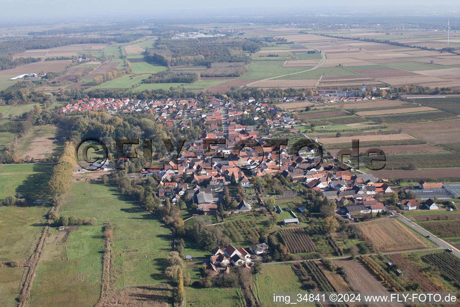 Oblique view of Winden in the state Rhineland-Palatinate, Germany