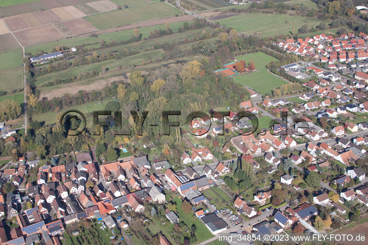 Winden in the state Rhineland-Palatinate, Germany viewn from the air