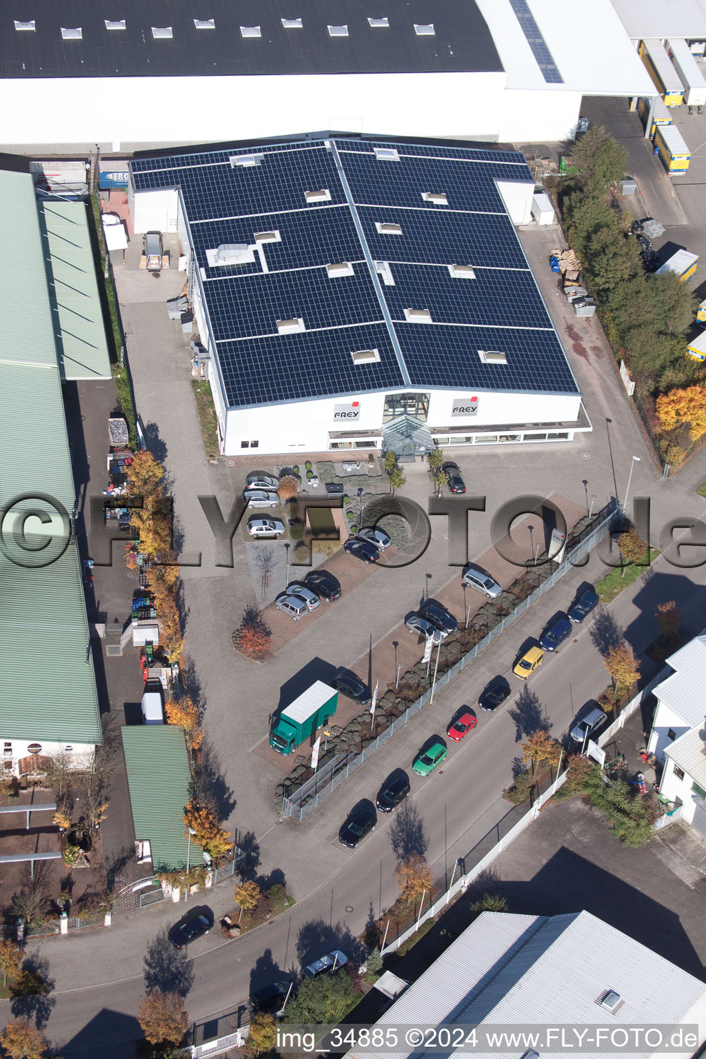 Aerial photograpy of Horst Industrial Area in the district Minderslachen in Kandel in the state Rhineland-Palatinate, Germany