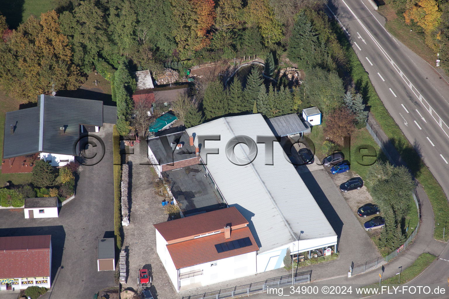 Drone recording of Horst Industrial Area in the district Minderslachen in Kandel in the state Rhineland-Palatinate, Germany