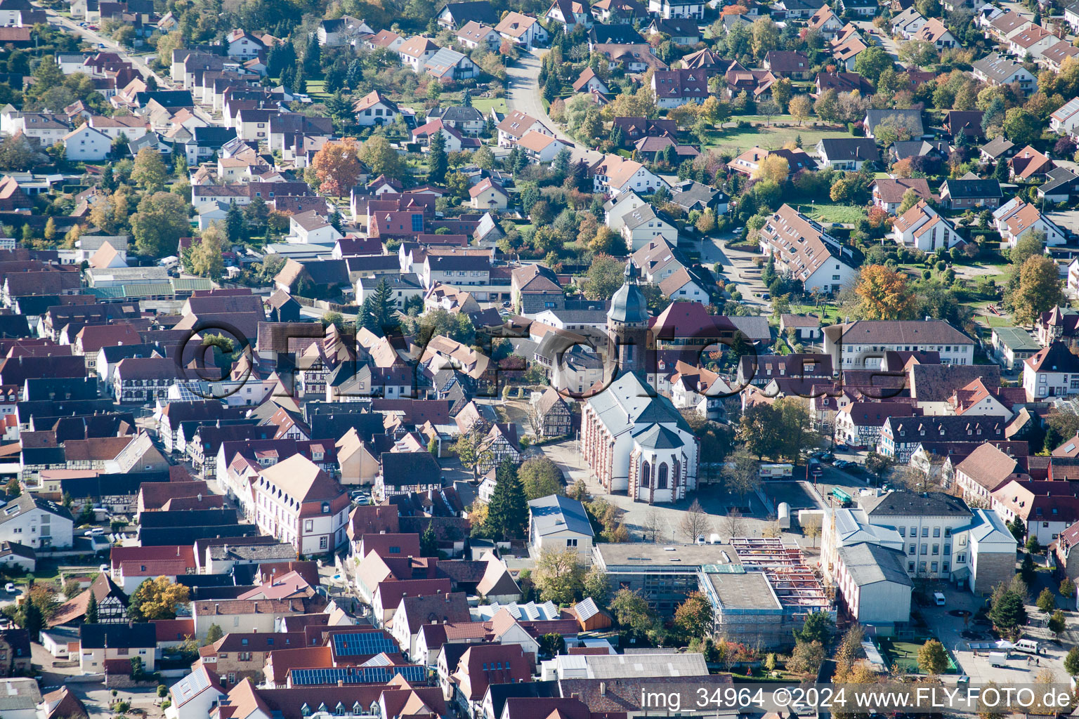 Marketplace in Kandel in the state Rhineland-Palatinate, Germany