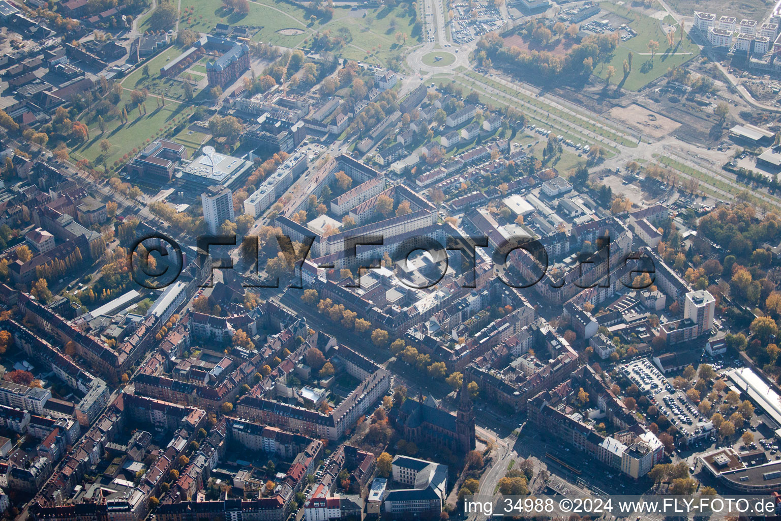 District Oststadt in Karlsruhe in the state Baden-Wuerttemberg, Germany