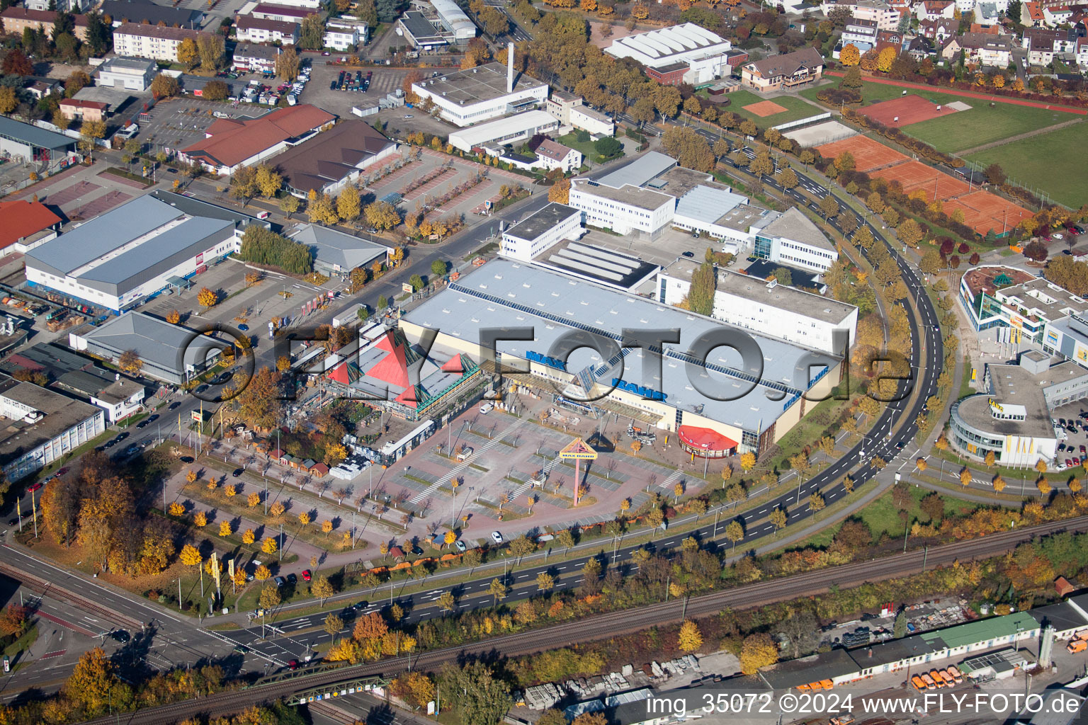 Formerly Max Bahr now Bauhaus in the district Oststadt in Karlsruhe in the state Baden-Wuerttemberg, Germany