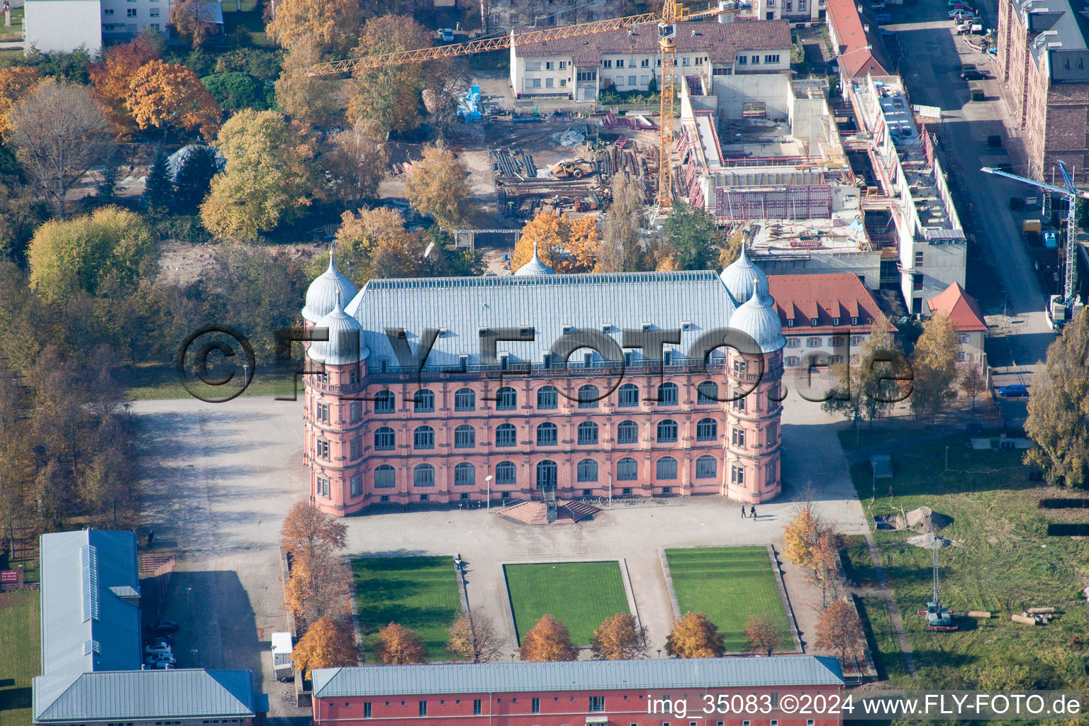 Schloss Gottesaue (Music Academy) in the district Oststadt in Karlsruhe in the state Baden-Wuerttemberg, Germany