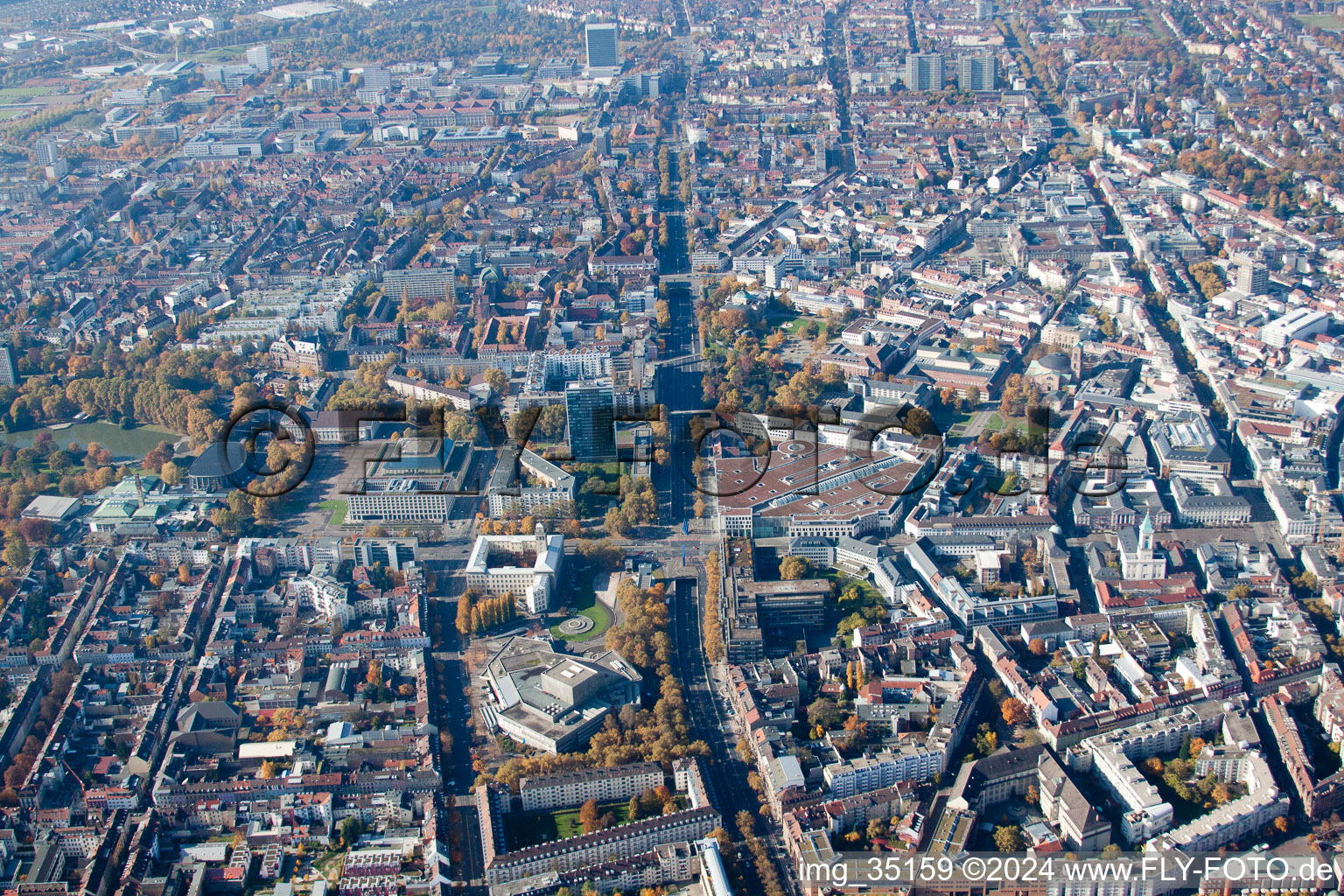 Kriegsstr in the district Südweststadt in Karlsruhe in the state Baden-Wuerttemberg, Germany