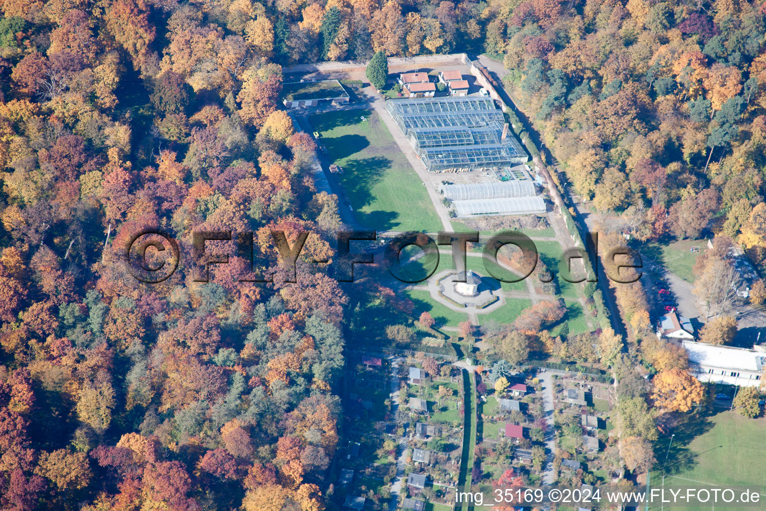 Castle park in the district Innenstadt-Ost in Karlsruhe in the state Baden-Wuerttemberg, Germany