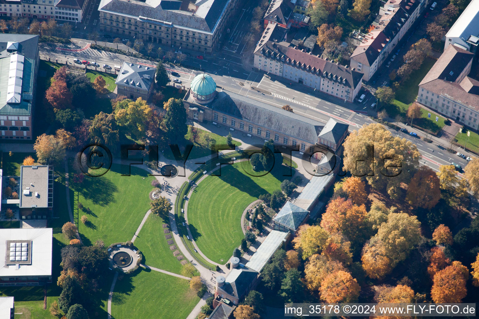 Botanical garden in the district Innenstadt-West in Karlsruhe in the state Baden-Wuerttemberg, Germany