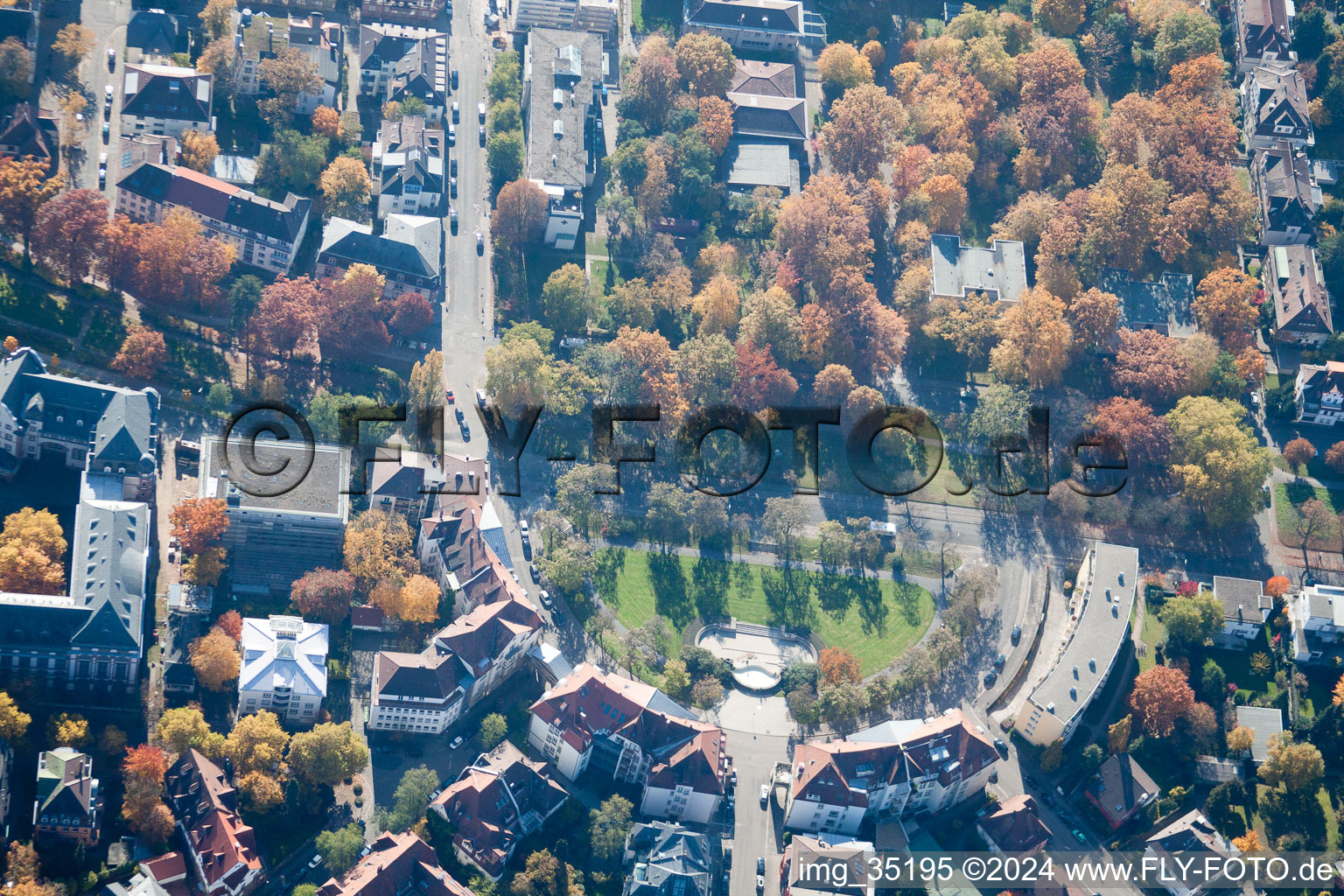 District Mühlburg in Karlsruhe in the state Baden-Wuerttemberg, Germany from a drone