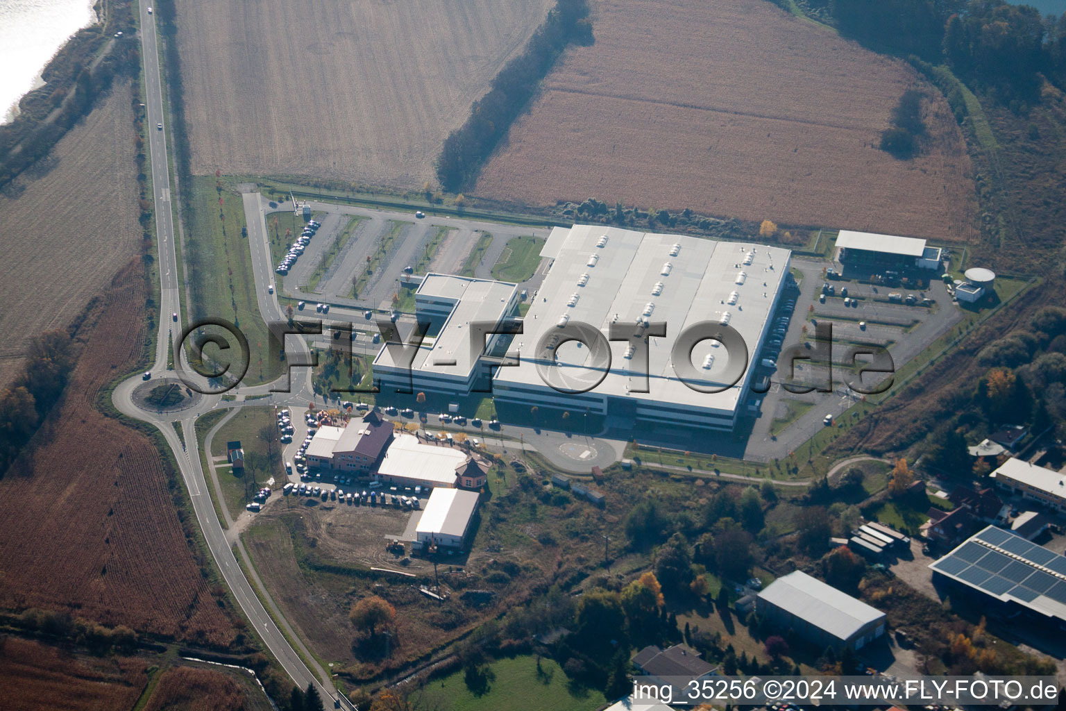 Hagenbach in the state Rhineland-Palatinate, Germany out of the air