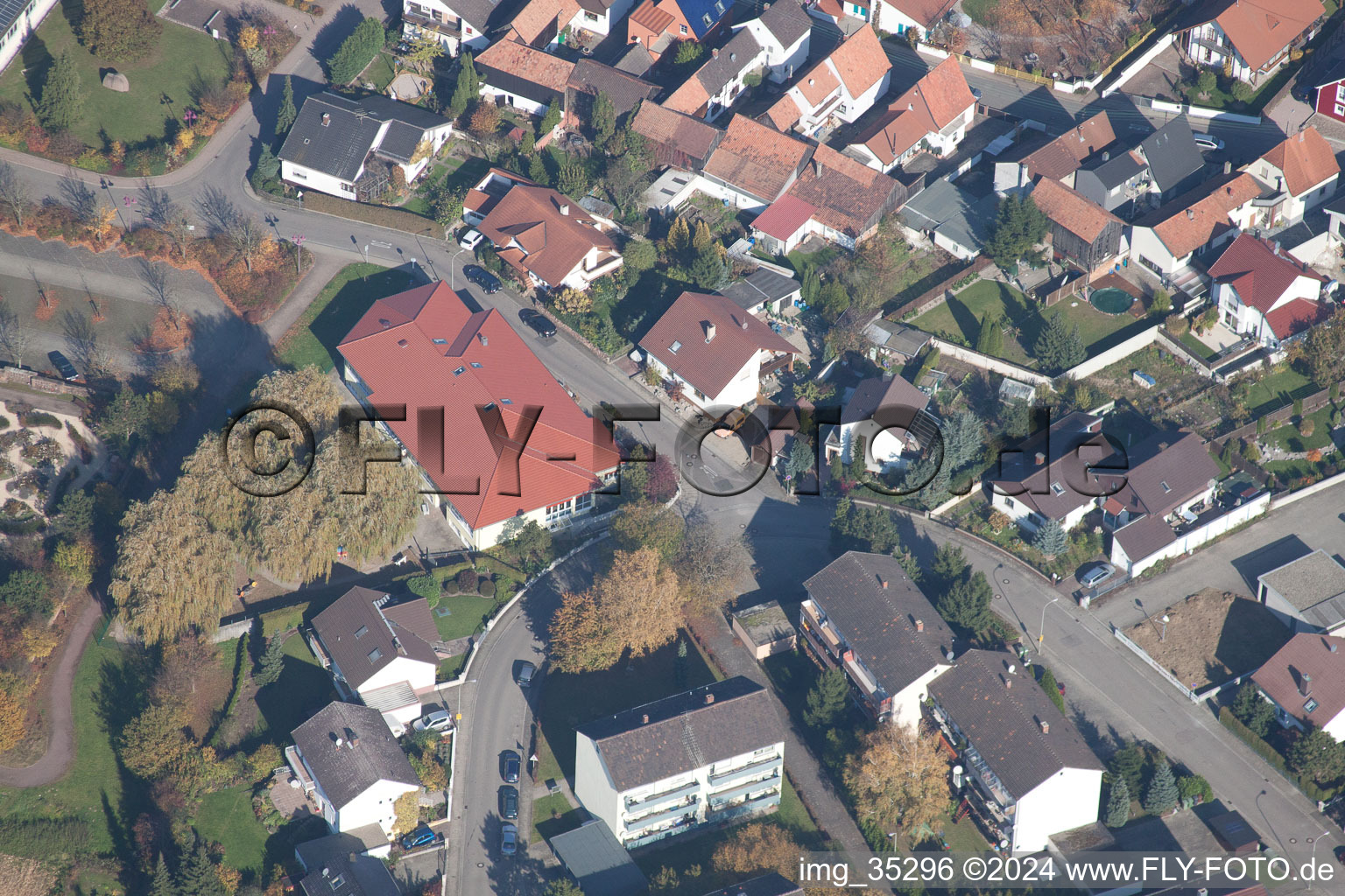 Hagenbach in the state Rhineland-Palatinate, Germany out of the air