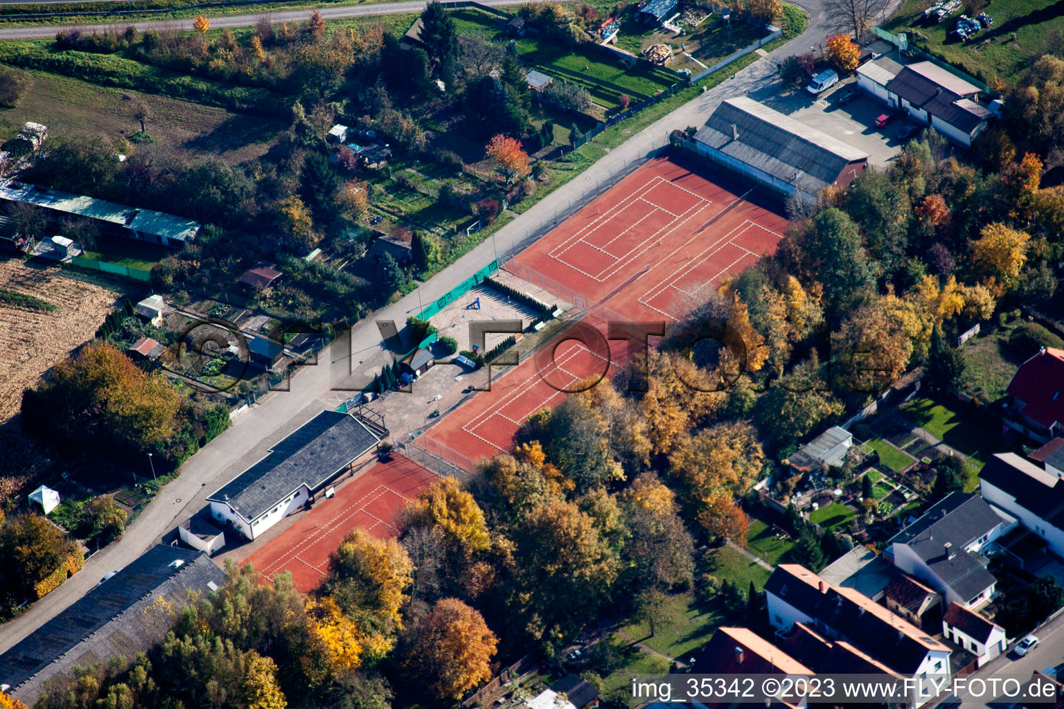 Tennis in Hagenbach in the state Rhineland-Palatinate, Germany