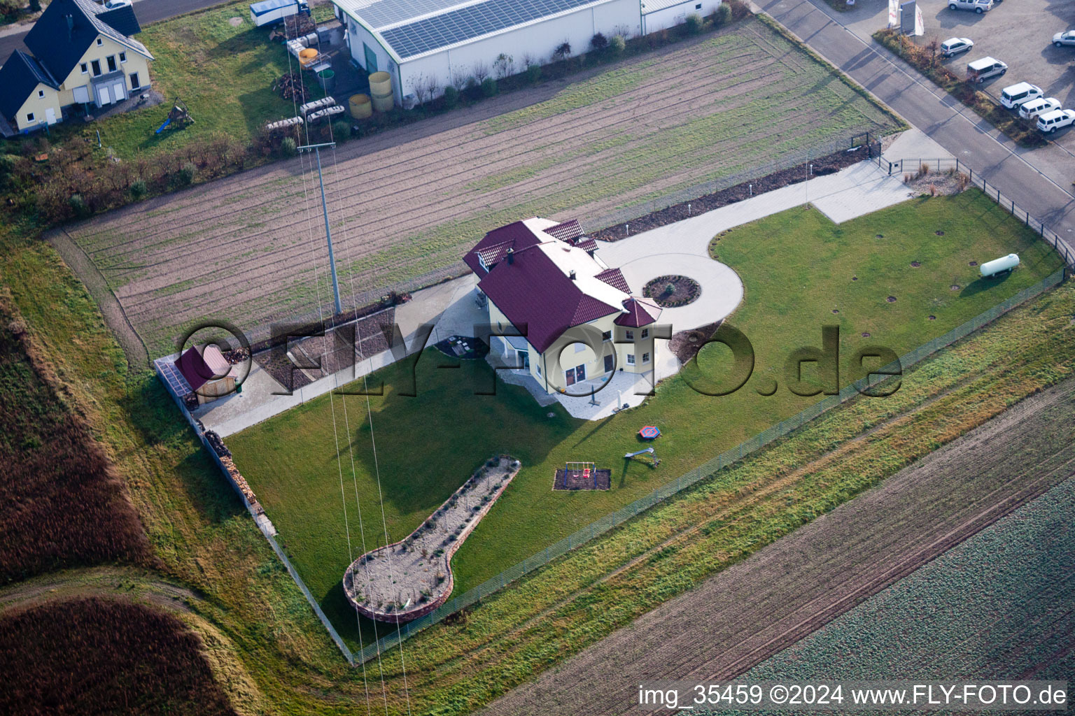 Drone image of Hatzenbühl in the state Rhineland-Palatinate, Germany