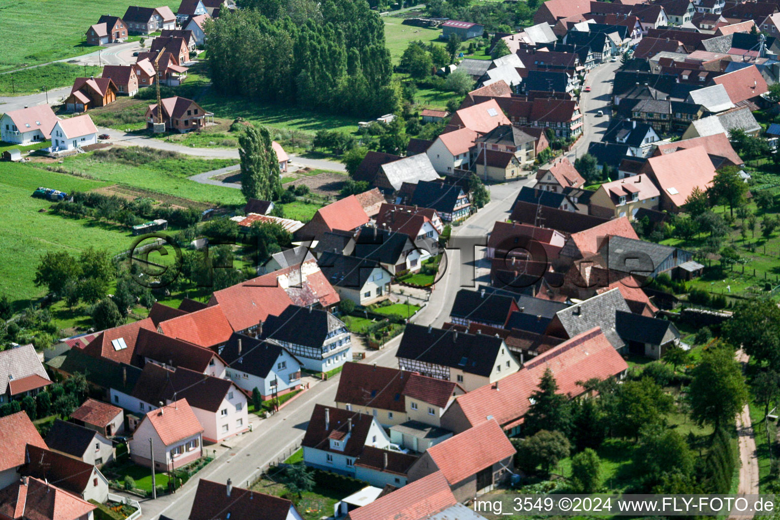 Schleithal in the state Bas-Rhin, France out of the air