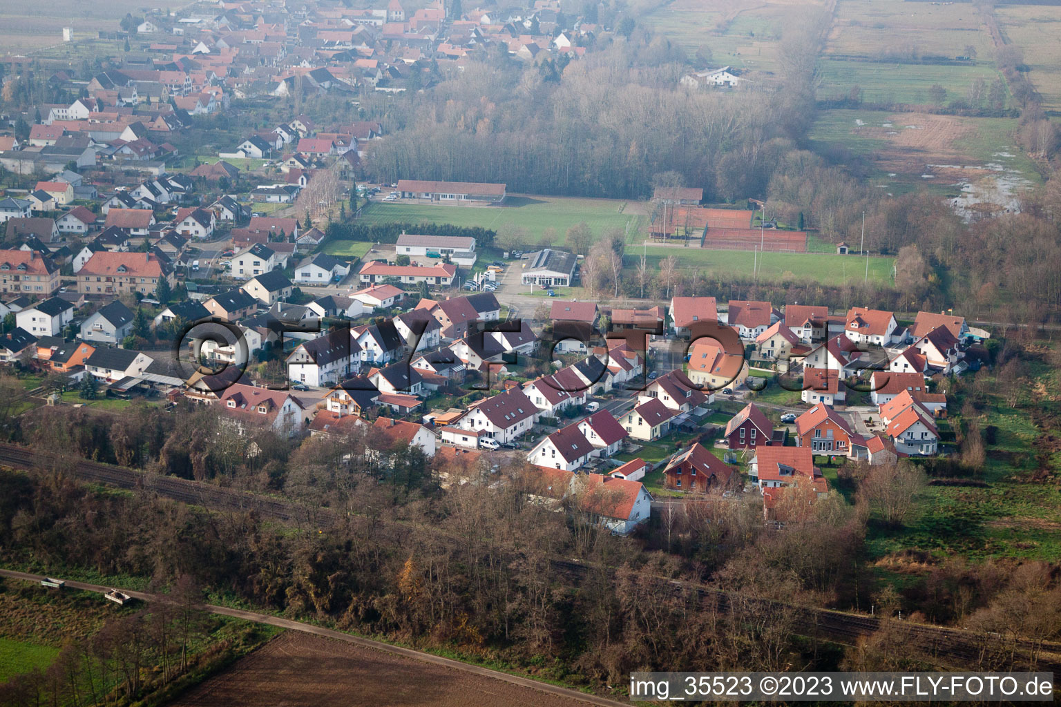 New development area in Winden in the state Rhineland-Palatinate, Germany