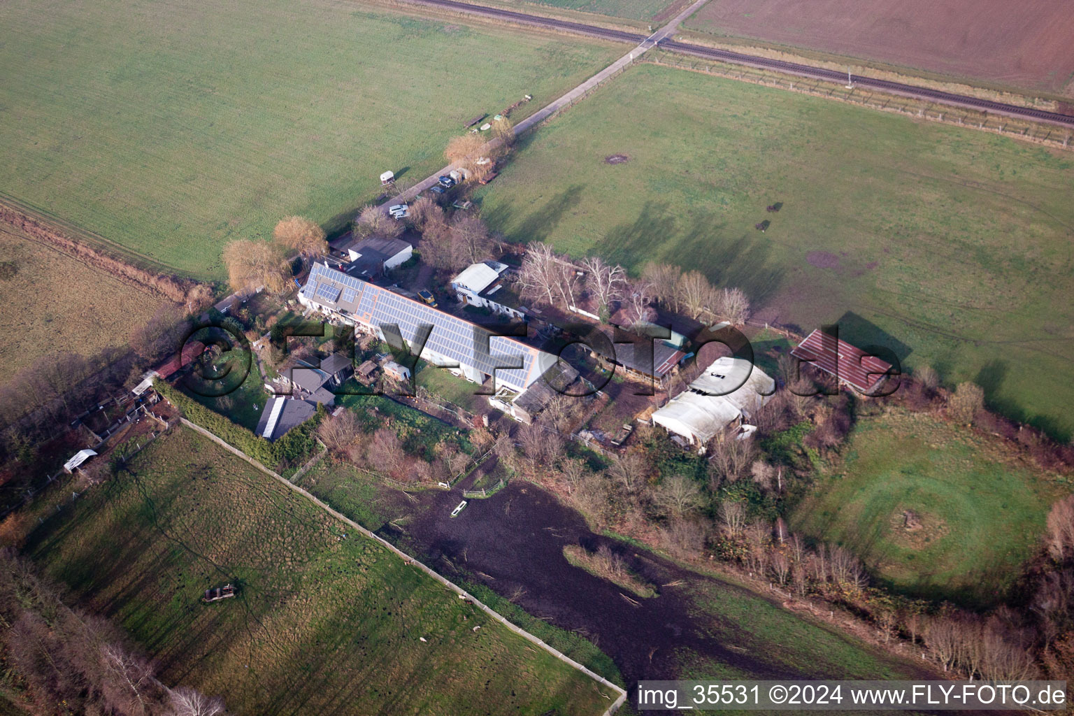 Drone image of Winden in the state Rhineland-Palatinate, Germany