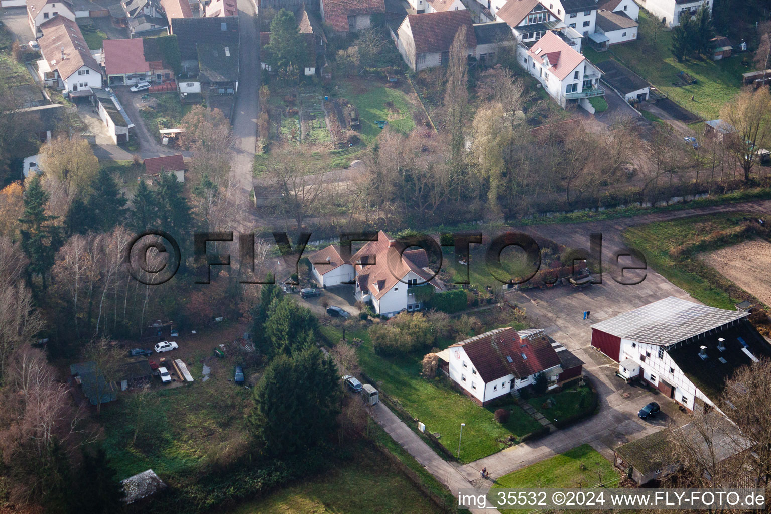 Washing mill in Winden in the state Rhineland-Palatinate, Germany out of the air