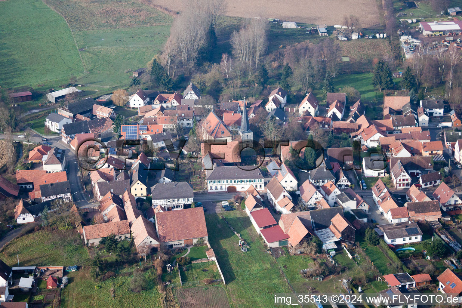 Barbelroth in the state Rhineland-Palatinate, Germany seen from a drone