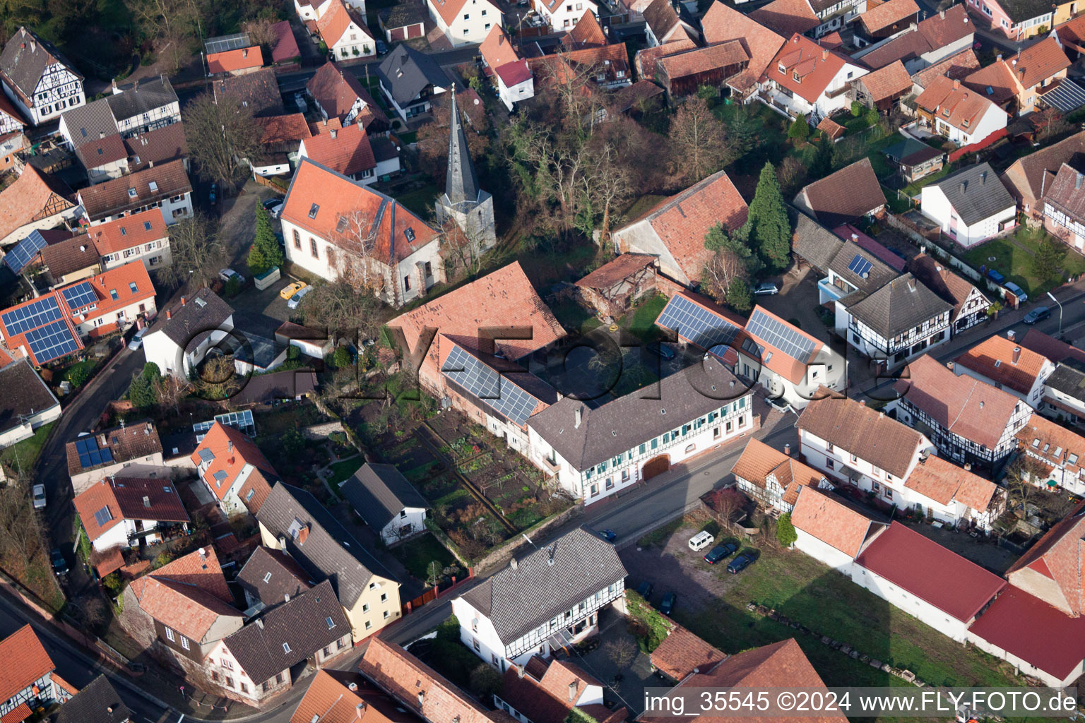 Aerial photograpy of Barbelroth in the state Rhineland-Palatinate, Germany