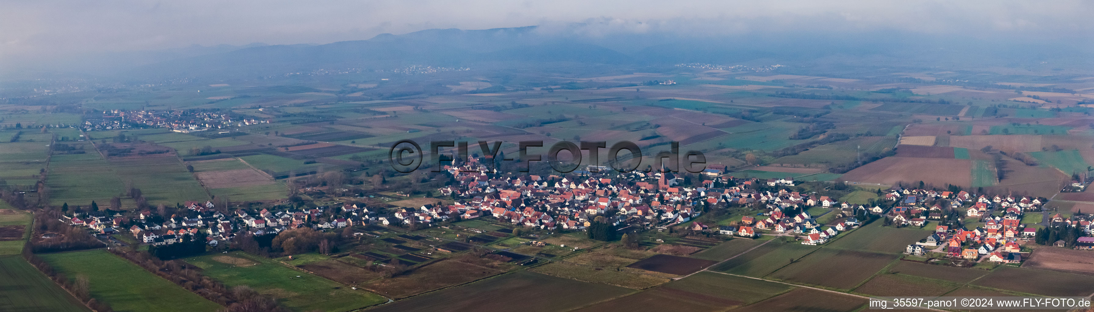 Panorama in Kapsweyer in the state Rhineland-Palatinate, Germany