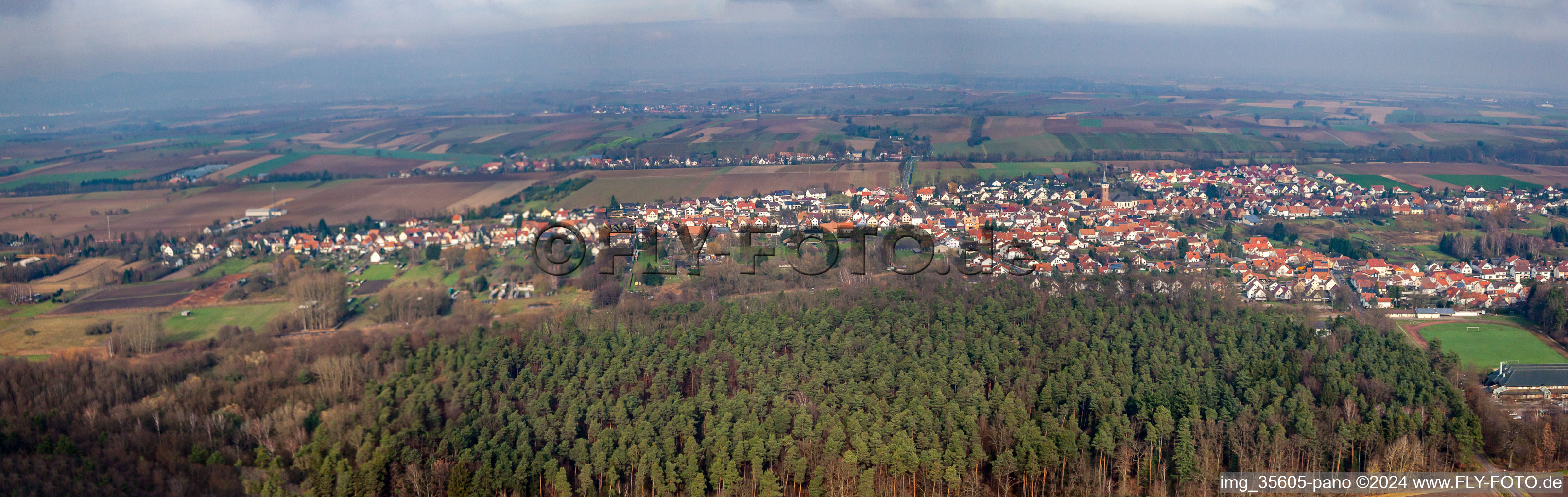 Drone image of District Schaidt in Wörth am Rhein in the state Rhineland-Palatinate, Germany