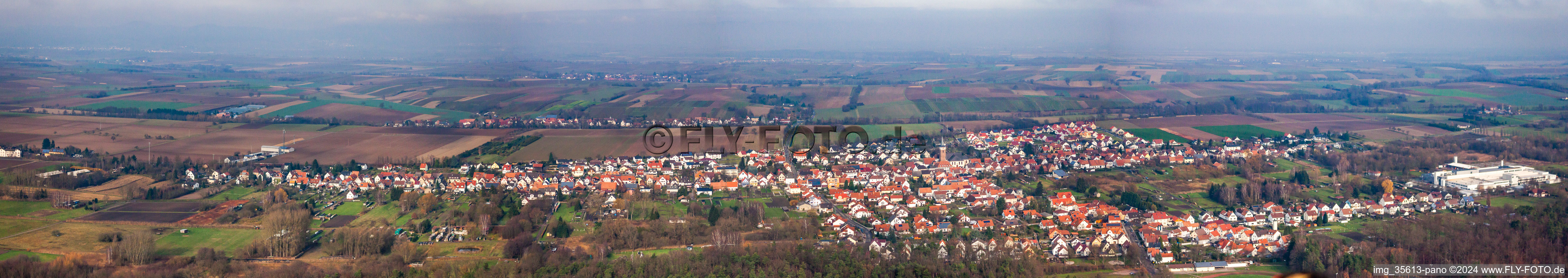 District Schaidt in Wörth am Rhein in the state Rhineland-Palatinate, Germany from the drone perspective