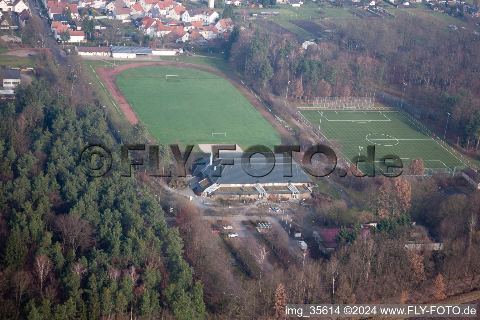 District Schaidt in Wörth am Rhein in the state Rhineland-Palatinate, Germany from a drone