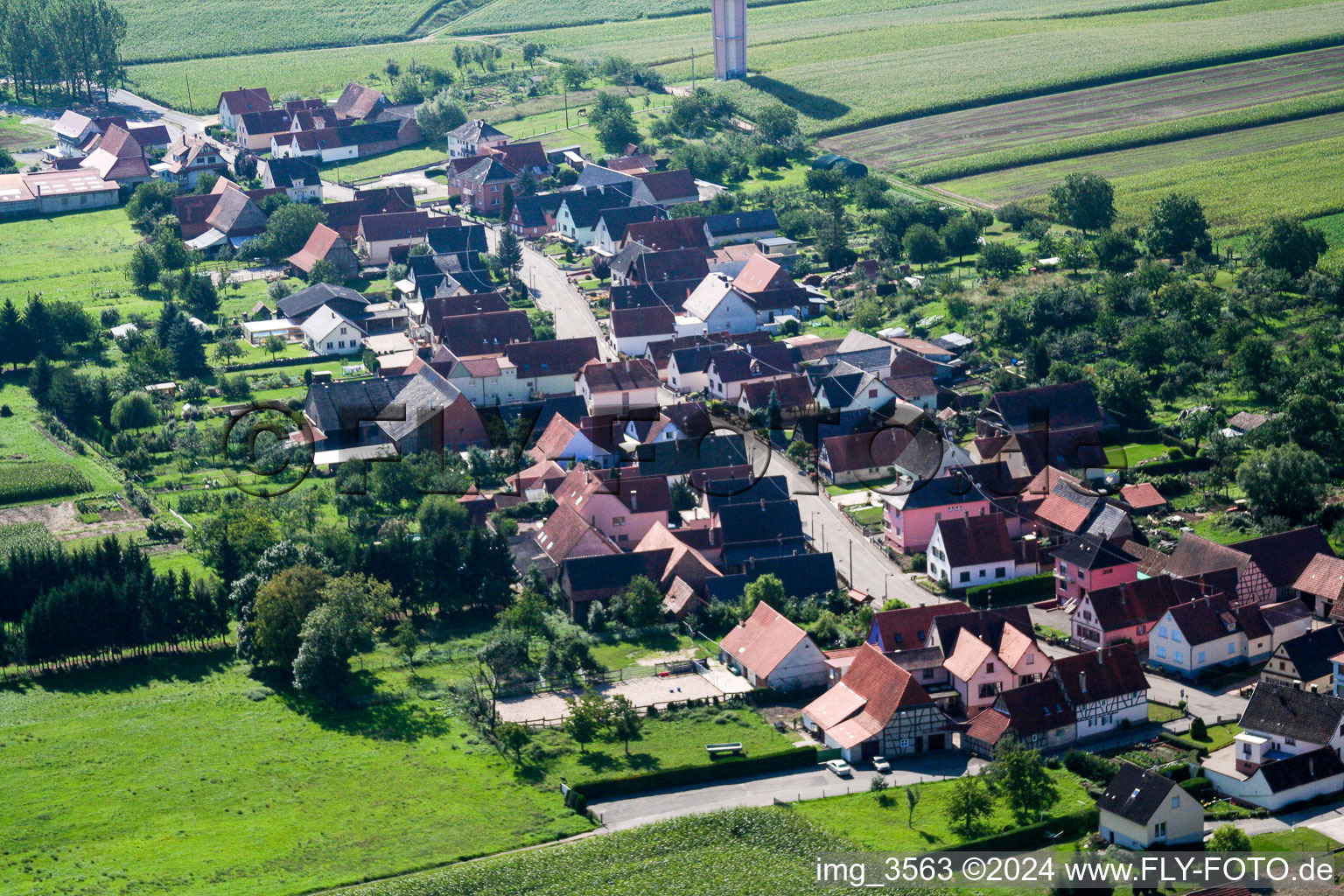 Schleithal in the state Bas-Rhin, France out of the air