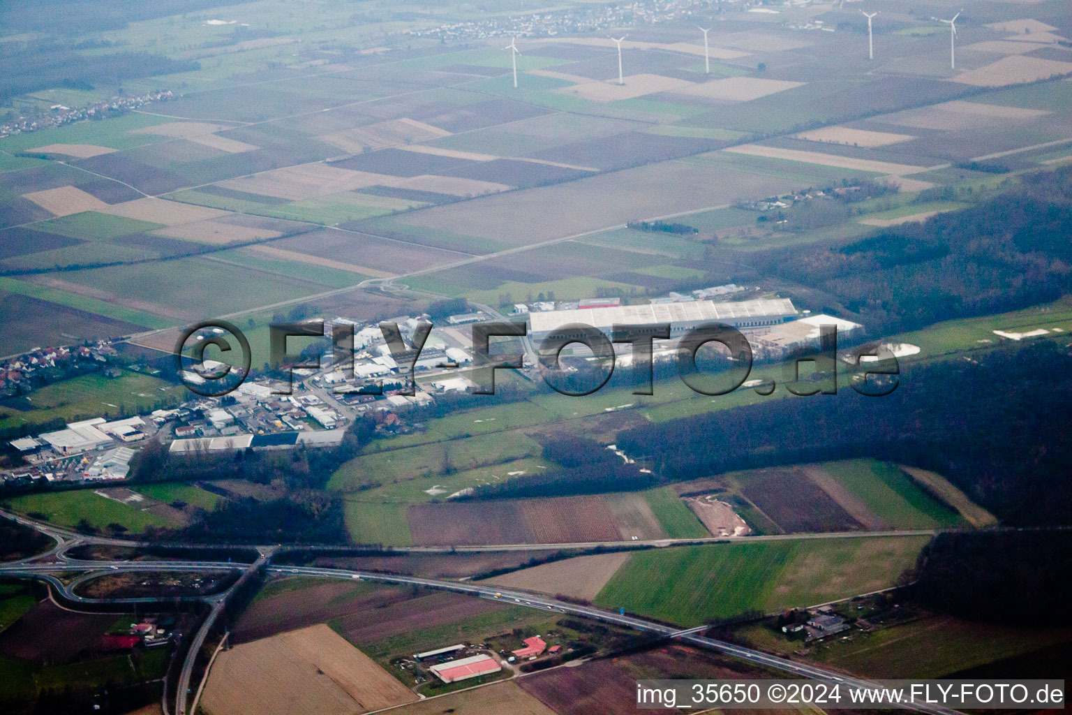 Horst Industrial Area in the district Minderslachen in Kandel in the state Rhineland-Palatinate, Germany