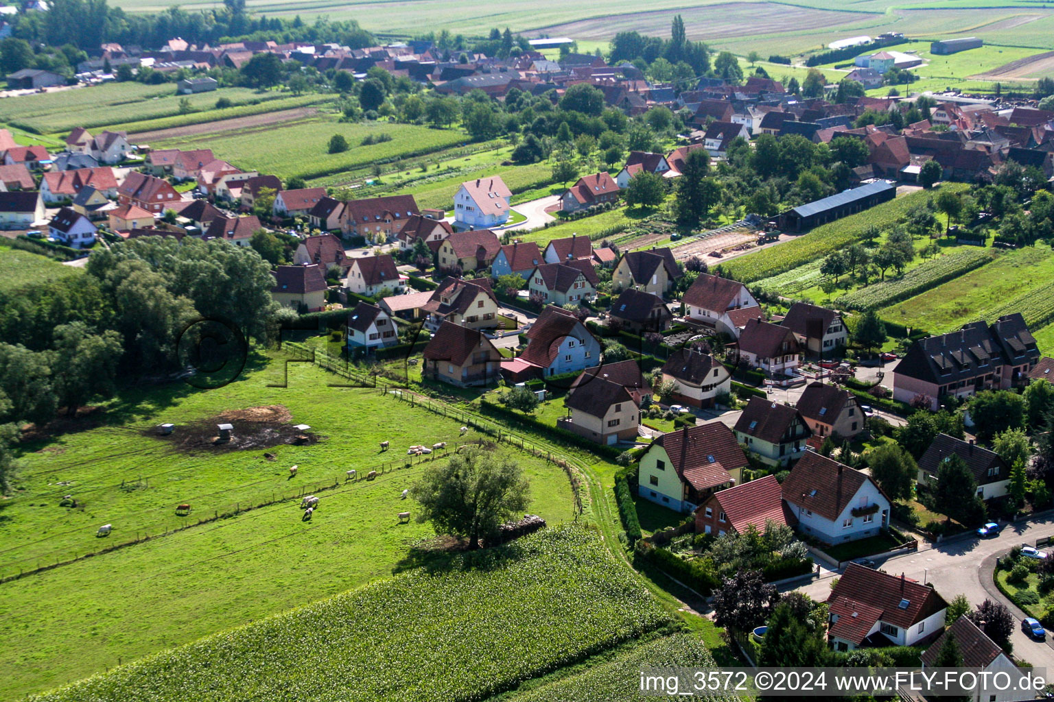 Niederlauterbach in the state Bas-Rhin, France out of the air