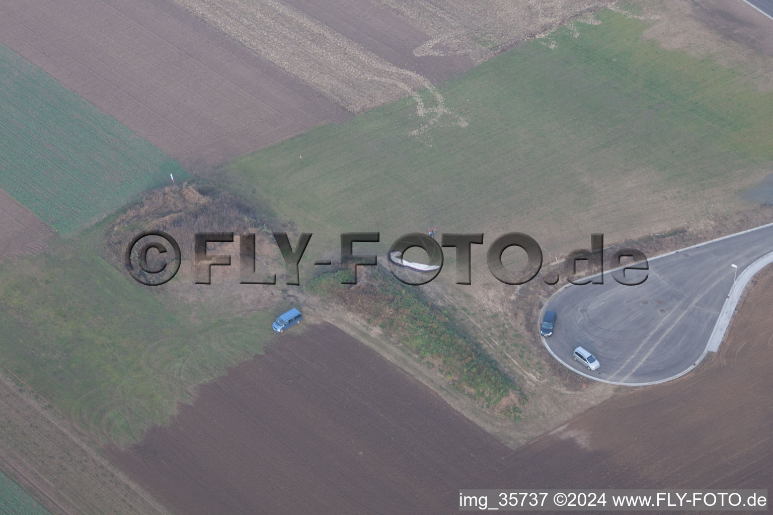 Hatzenbühl in the state Rhineland-Palatinate, Germany from the drone perspective