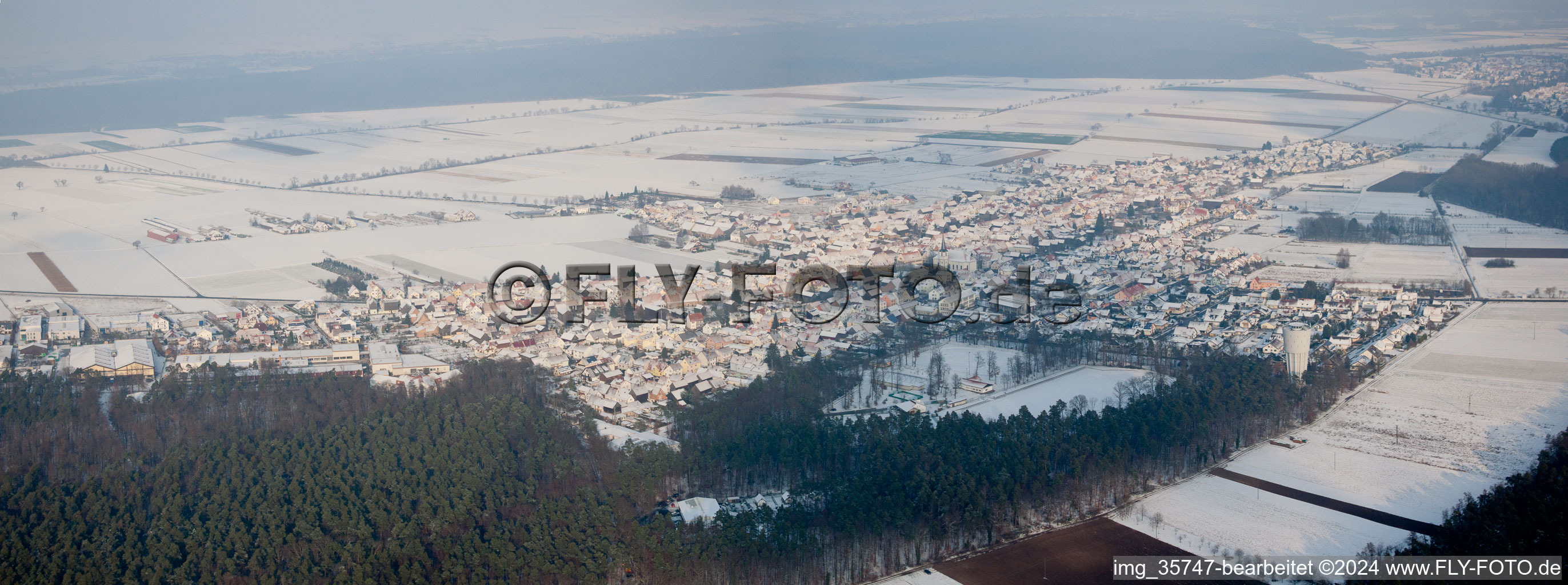 Aerial photograpy of Hatzenbühl in the state Rhineland-Palatinate, Germany