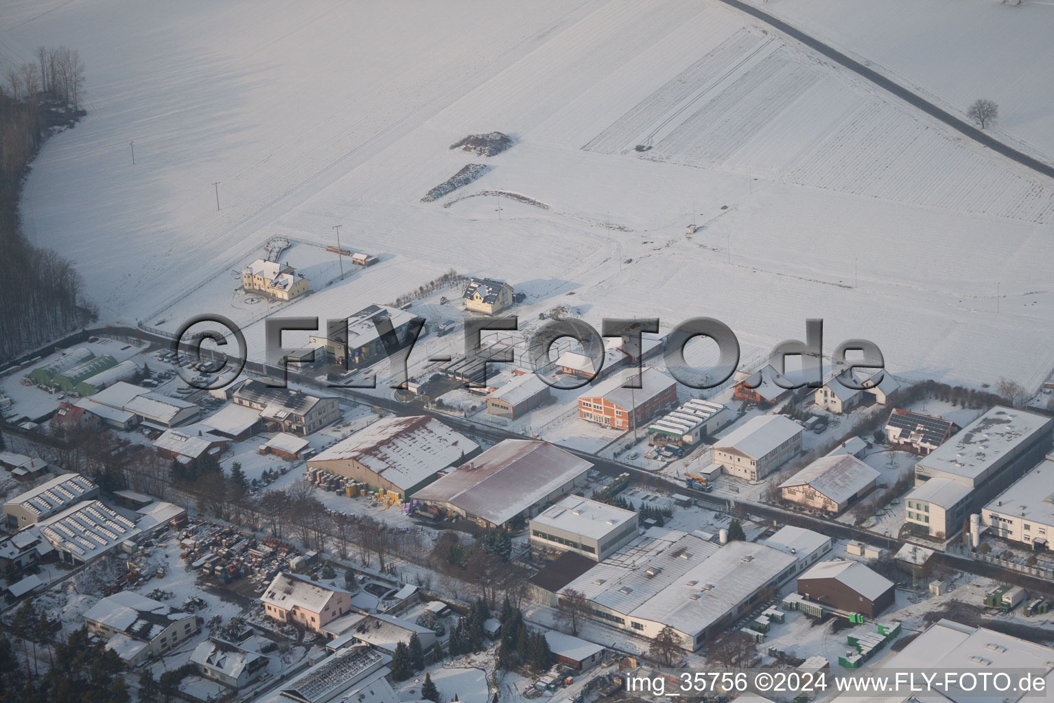 Gereut commercial area in Hatzenbühl in the state Rhineland-Palatinate, Germany