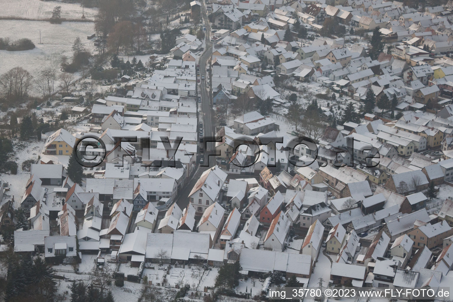 Jockgrim in the state Rhineland-Palatinate, Germany from the drone perspective