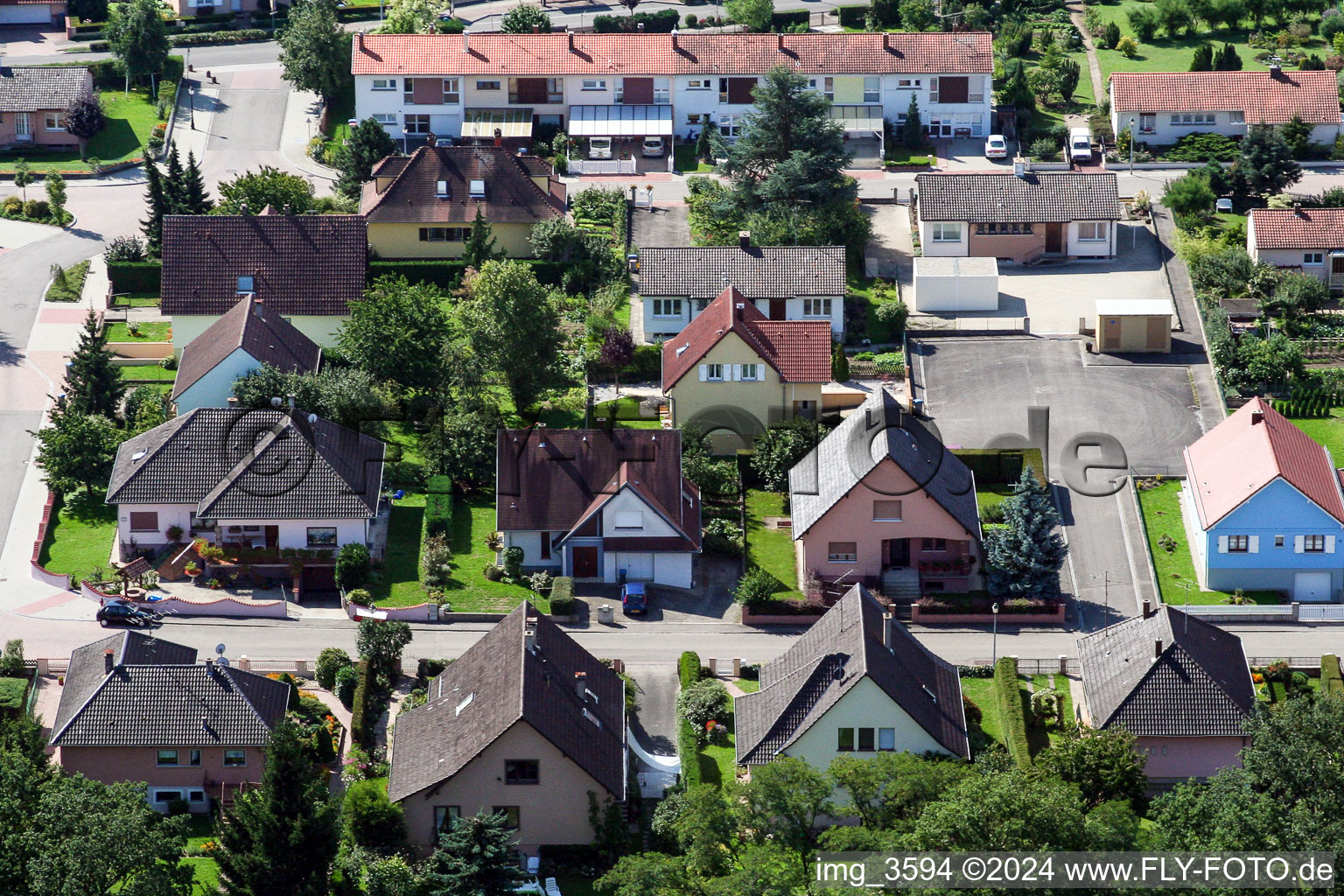 Lauterbourg in the state Bas-Rhin, France from the plane