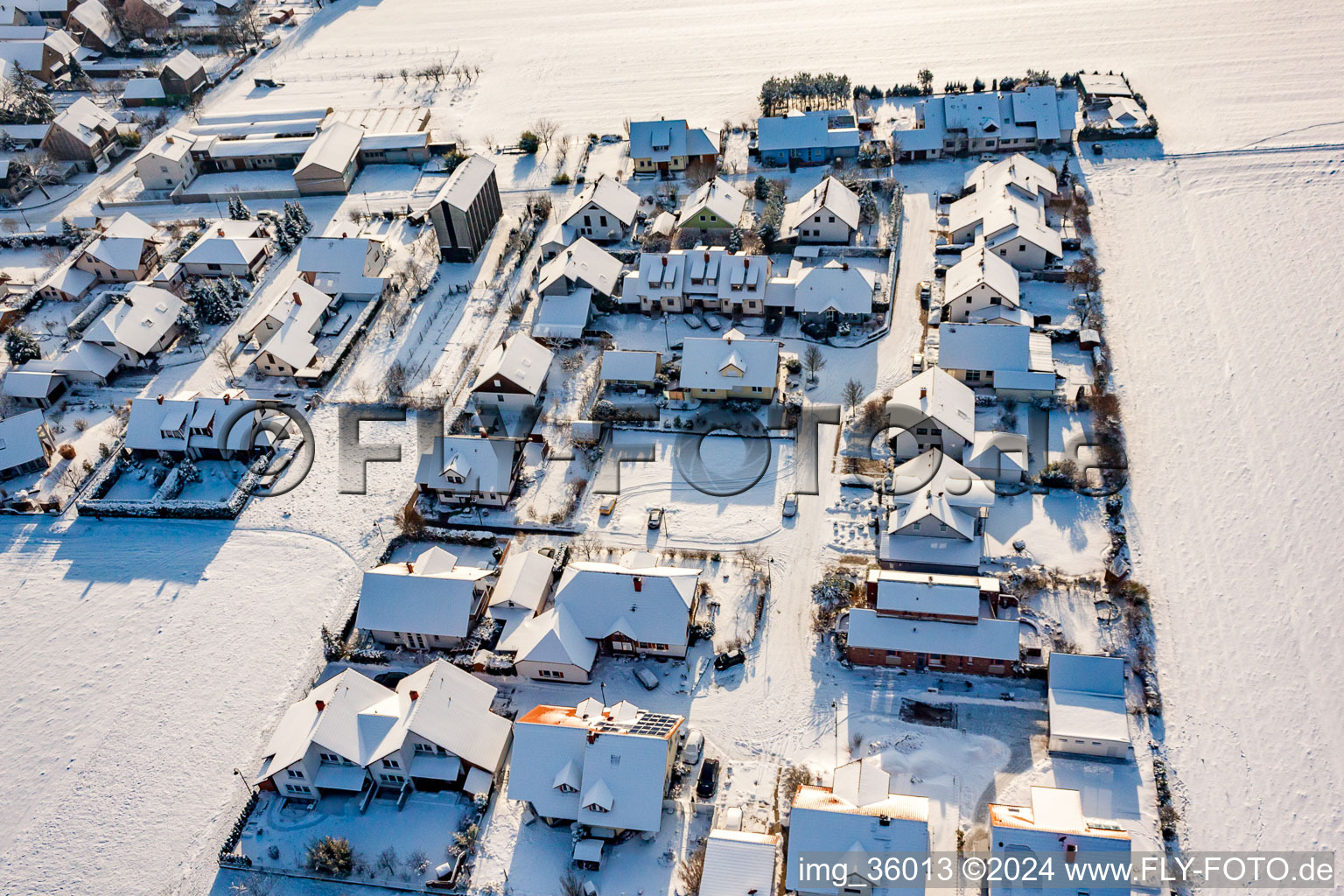 Aerial view of Herxheim bei Landau in the state Rhineland-Palatinate, Germany