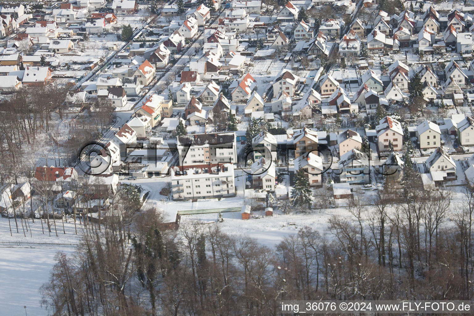 Kandel in the state Rhineland-Palatinate, Germany from above