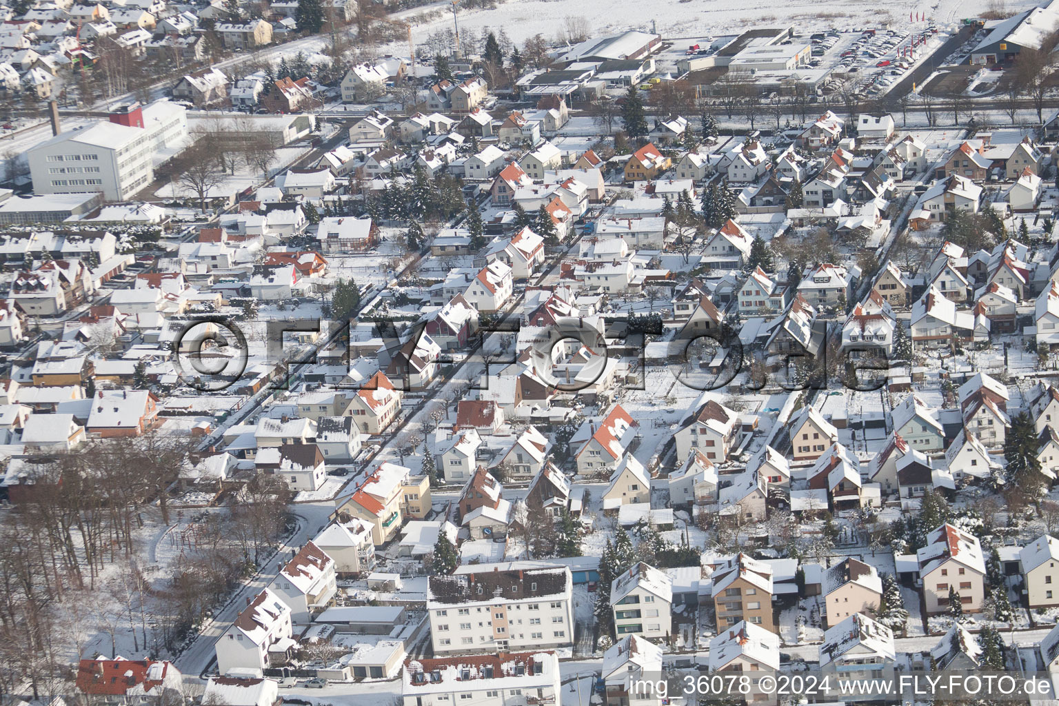 Kandel in the state Rhineland-Palatinate, Germany seen from above