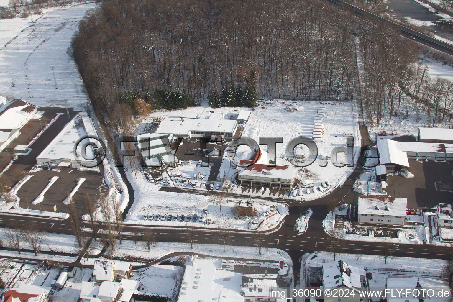 Bird's eye view of Kandel in the state Rhineland-Palatinate, Germany