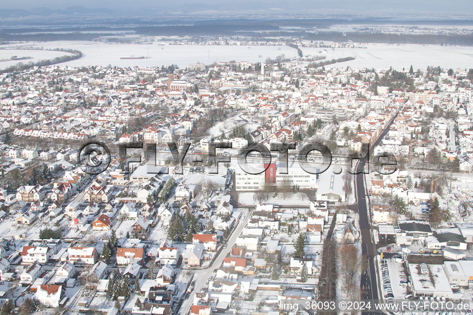 Drone image of Kandel in the state Rhineland-Palatinate, Germany