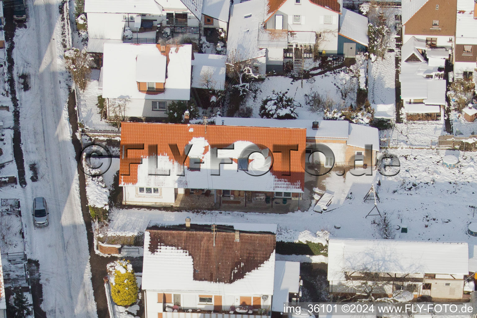 Kandel in the state Rhineland-Palatinate, Germany from the drone perspective