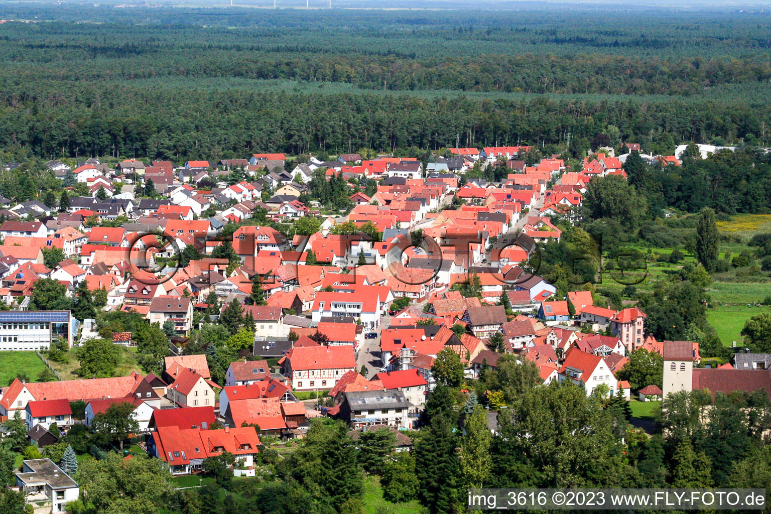 Aerial photograpy of Berg in the state Rhineland-Palatinate, Germany