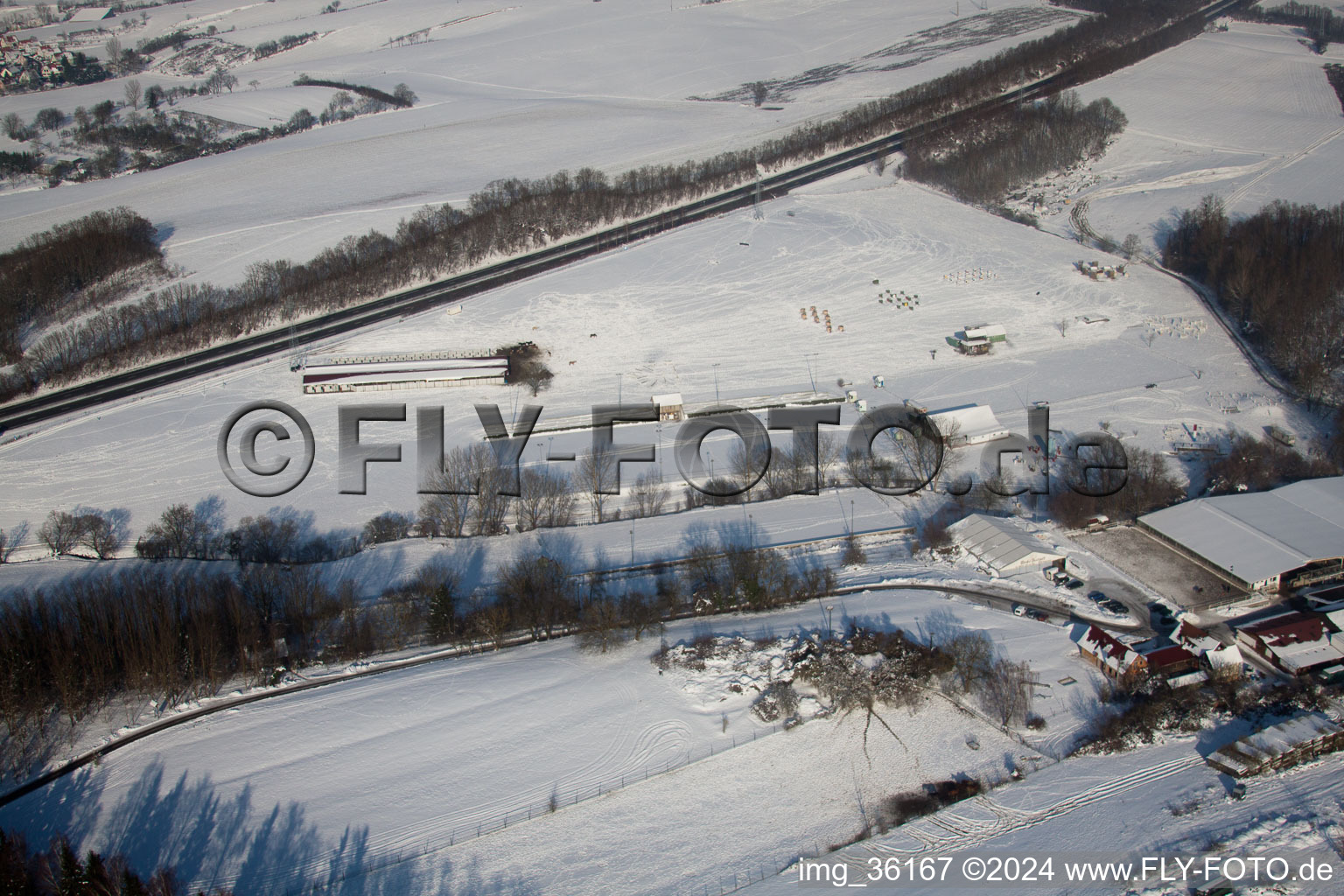 Drone image of Haras de la Nee in Neewiller-près-Lauterbourg in the state Bas-Rhin, France