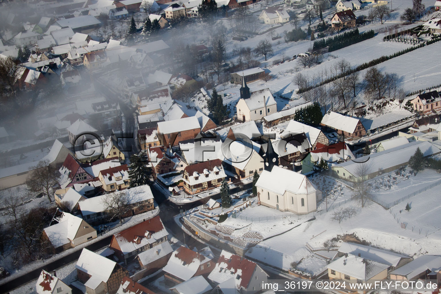 Wintzenbach in the state Bas-Rhin, France out of the air