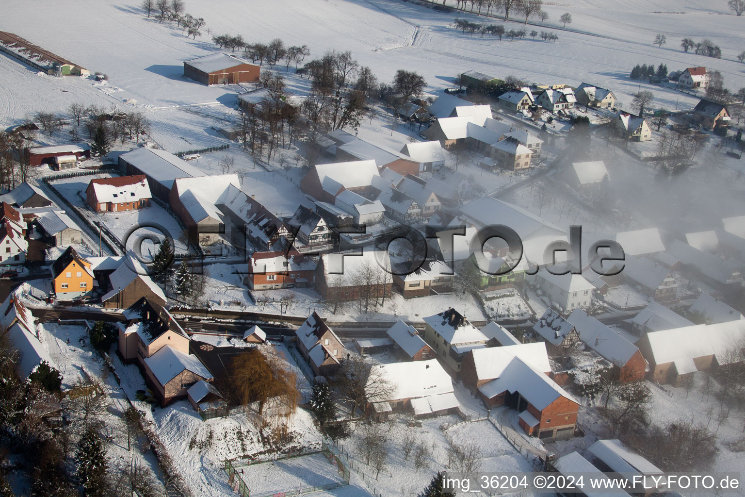 Drone recording of Wintzenbach in the state Bas-Rhin, France