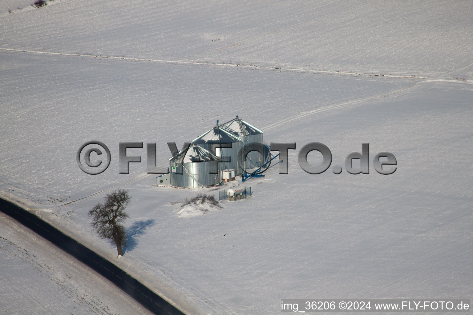 Aerial view of Wintzenbach in the state Bas-Rhin, France