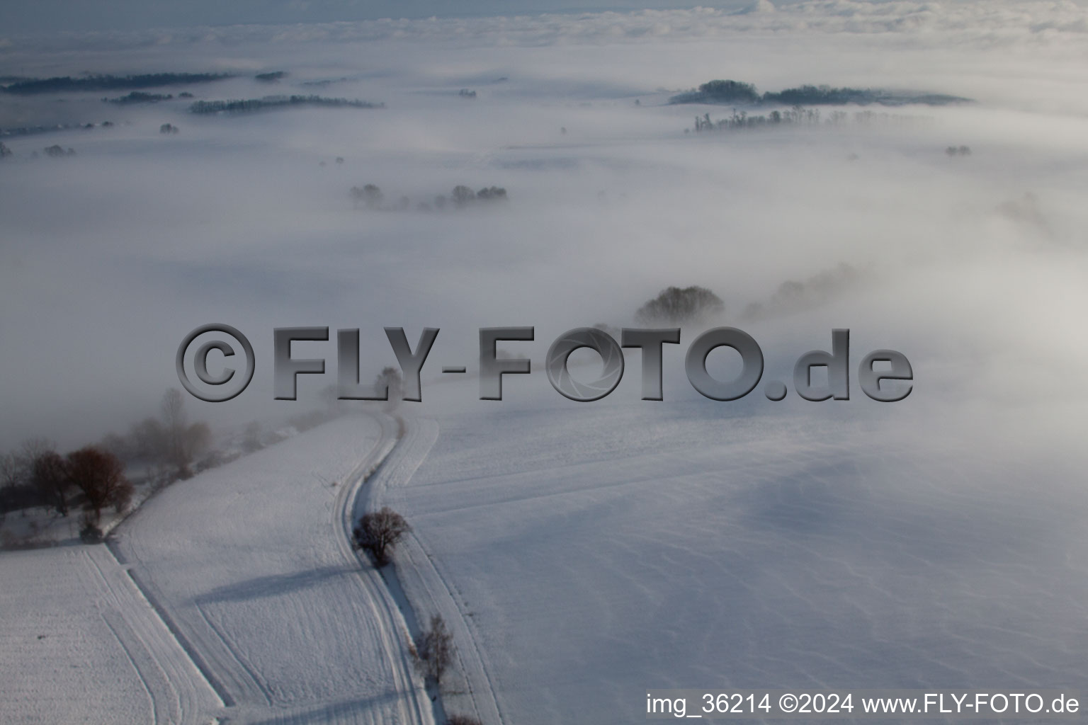 Eberbach-Seltz in the state Bas-Rhin, France from above