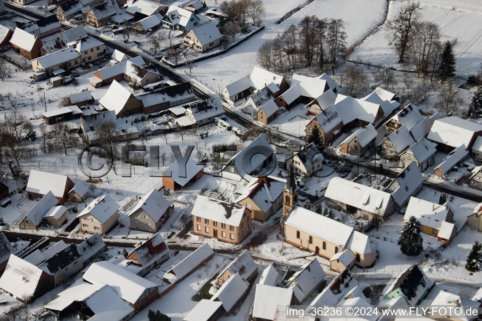 Aerial photograpy of Siegen in the state Bas-Rhin, France